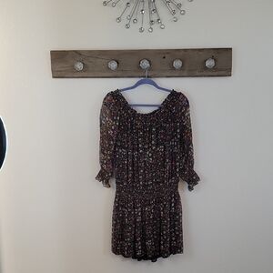 Sundance Black Drop Waist Mini Dress SZ SM
